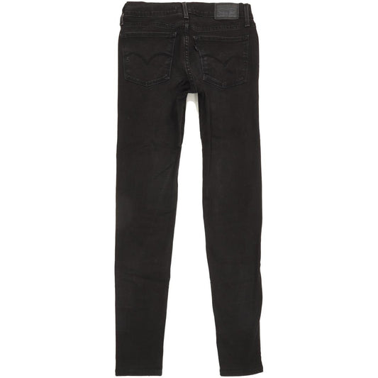 Levi's 710 Filiforme Women Black Skinny Slim Stretch Jeans W27 L30