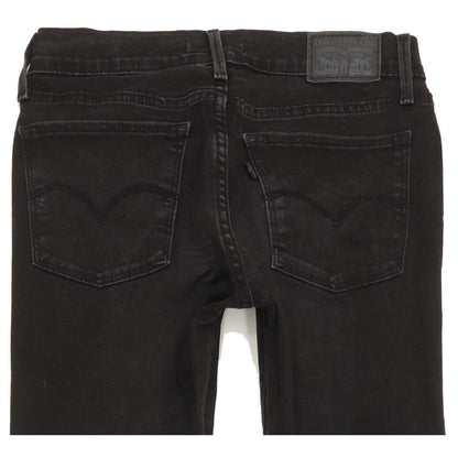 Levi's 710 Filiforme Women Black Skinny Slim Stretch Jeans W27 L30