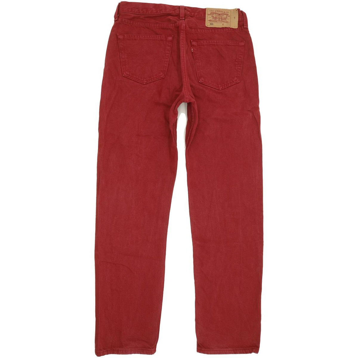 Levi's 501 Made in USA Red Straight Regular Jeans High Waisted W33 L31