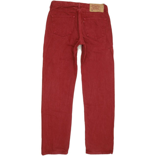 Levi's 501 Made in USA Red Straight Regular Jeans High Waisted W33 L31