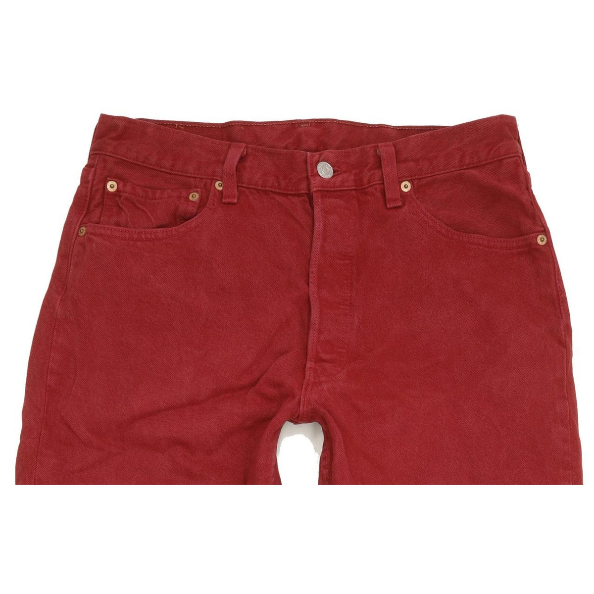 Levi's 501 Made in USA Red Straight Regular Jeans High Waisted W33 L31