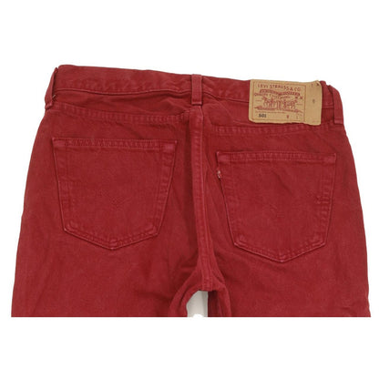 Levi's 501 Made in USA Red Straight Regular Jeans High Waisted W33 L31