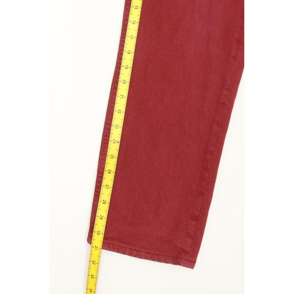 Levi's 501 Made in USA Red Straight Regular Jeans High Waisted W33 L31