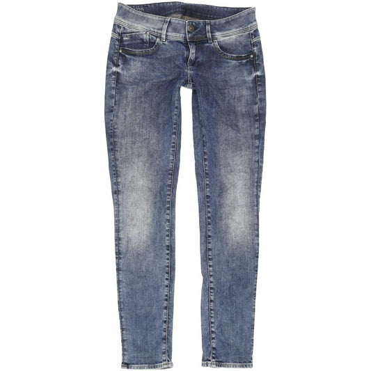 G-Star Lynn Mid Women Blue Skinny Slim Stretch Jeans W28 L32