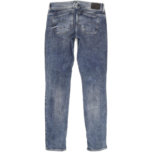 G-Star Lynn Mid Women Blue Skinny Slim Stretch Jeans W28 L32