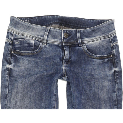 G-Star Lynn Mid Women Blue Skinny Slim Stretch Jeans W28 L32