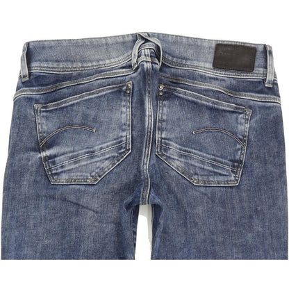 G-Star Lynn Mid Women Blue Skinny Slim Stretch Jeans W28 L32