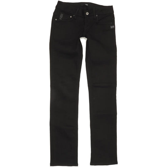 G-Star Attacc Women Black Straight Slim Stretch Jeans W28 L32