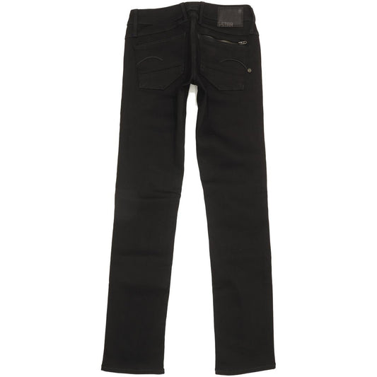 G-Star Attacc Women Black Straight Slim Stretch Jeans W28 L32
