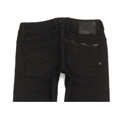 G-Star Attacc Women Black Straight Slim Stretch Jeans W28 L32