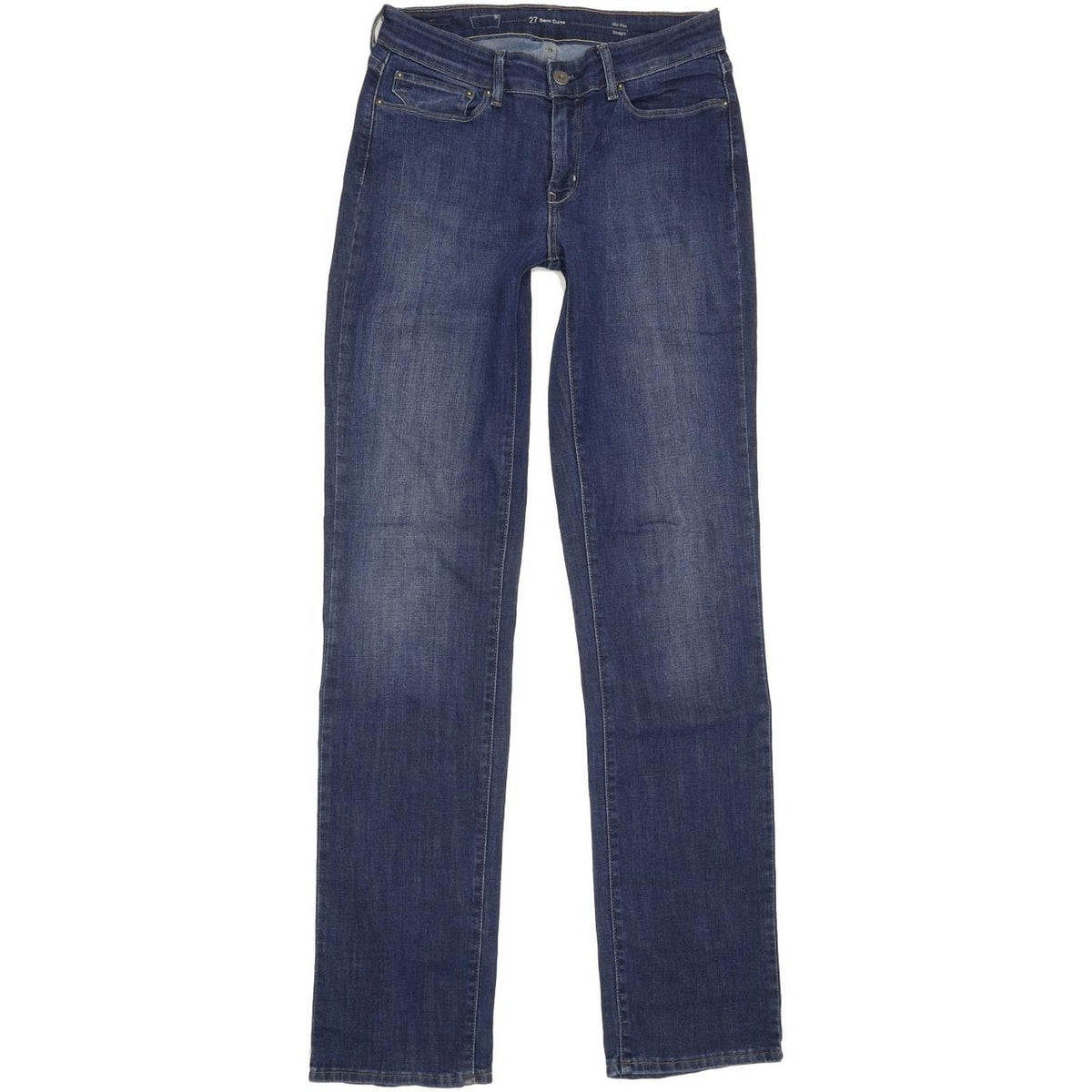 Levi's Demi Curve Women Blue Straight Slim Stretch Jeans W28 L34