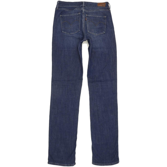 Levi's Demi Curve Women Blue Straight Slim Stretch Jeans W28 L34