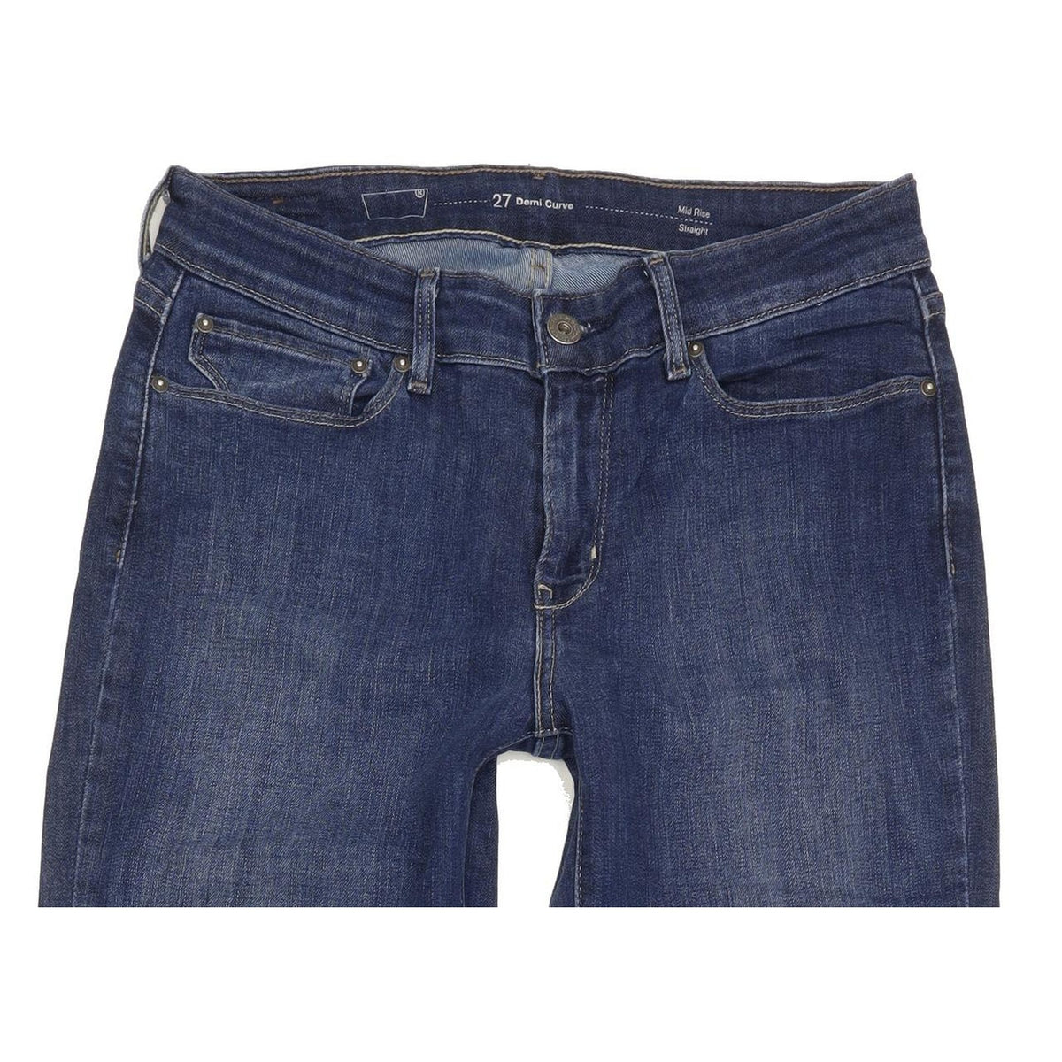 Levi's Demi Curve Women Blue Straight Slim Stretch Jeans W28 L34
