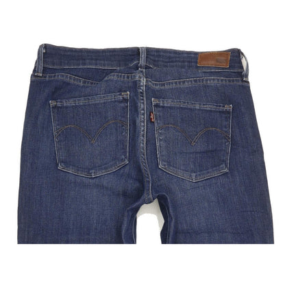 Levi's Demi Curve Women Blue Straight Slim Stretch Jeans W28 L34