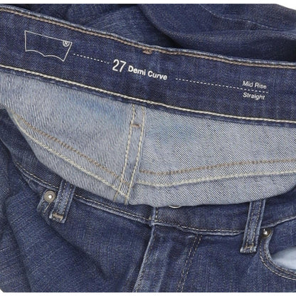 Levi's Demi Curve Women Blue Straight Slim Stretch Jeans W28 L34
