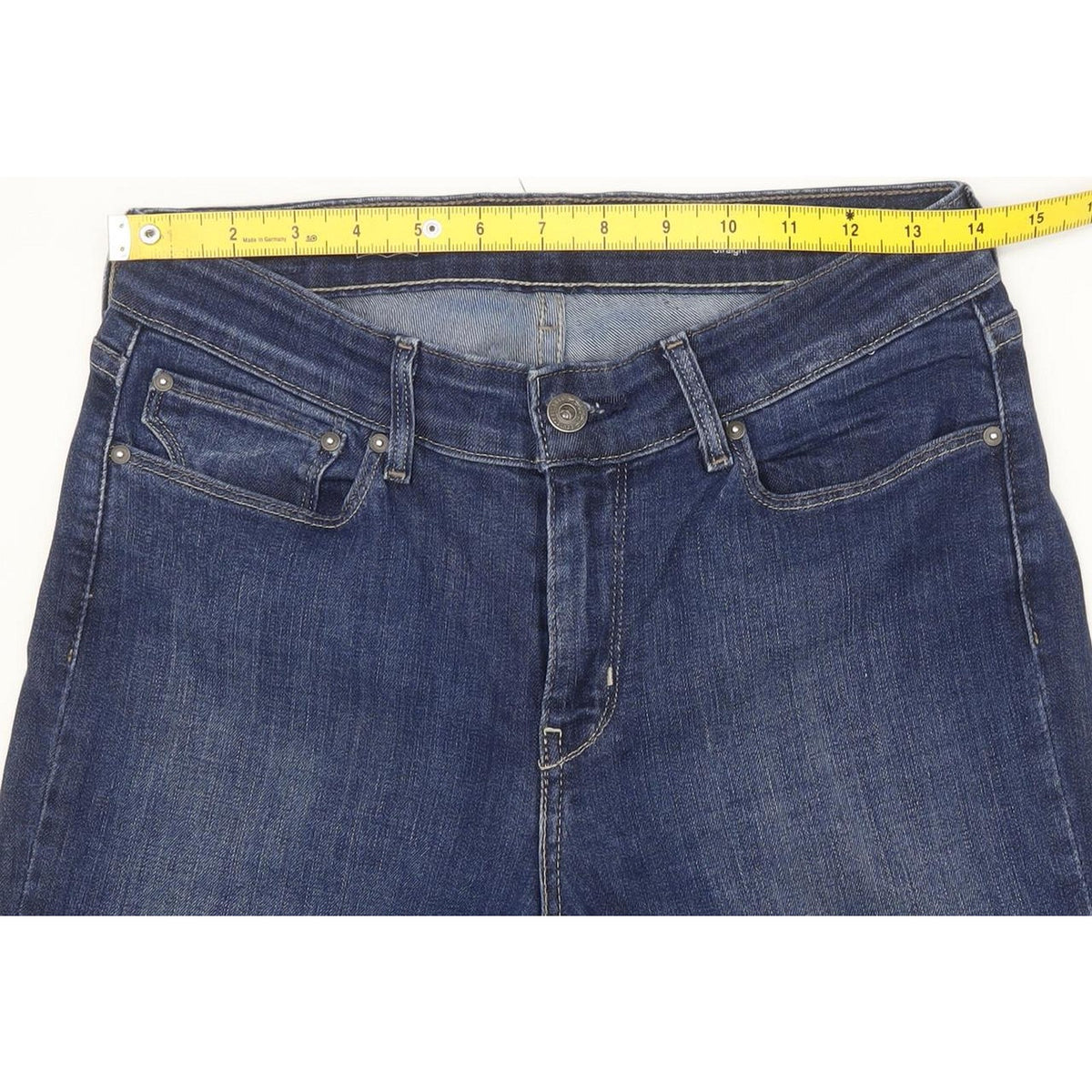 Levi's Demi Curve Women Blue Straight Slim Stretch Jeans W28 L34