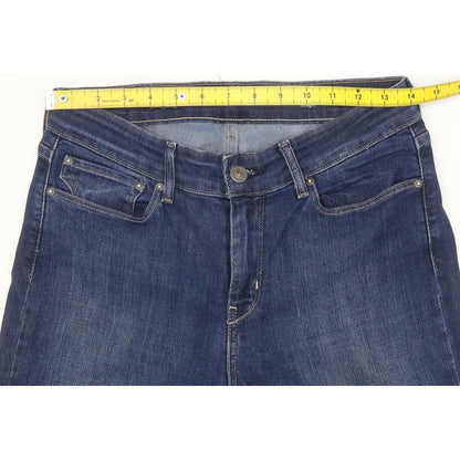 Levi's Demi Curve Women Blue Straight Slim Stretch Jeans W28 L34