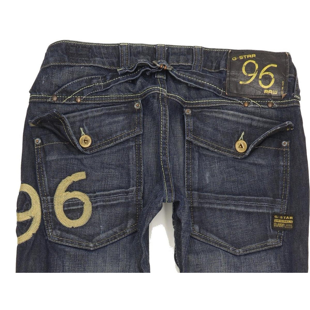 G-Star Elwood Heritage Women Blue Straight Slim Jeans W28 L33