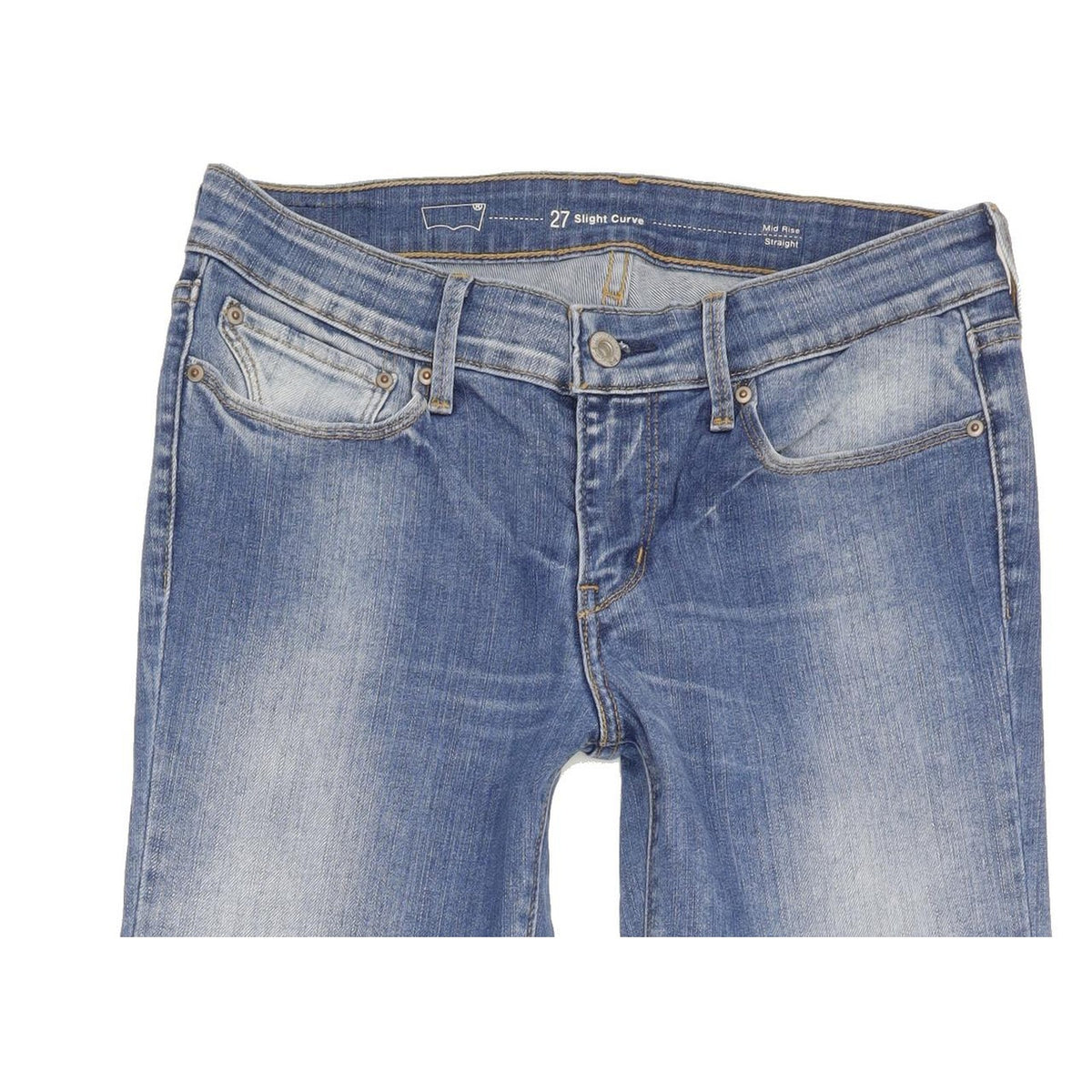 Levi's Slight Curve Women Blue Straight Slim Stretch Jeans W27 L34