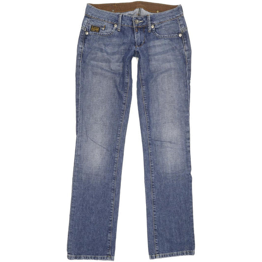 G-Star Midge Women Blue Straight Slim Jeans W27 L32