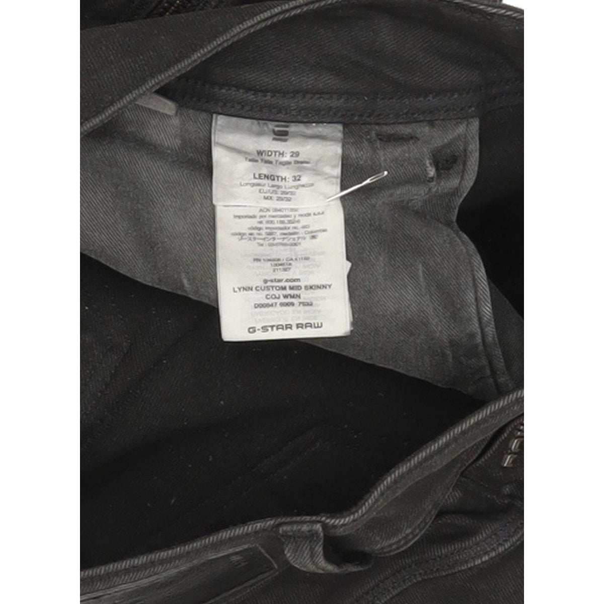 G-Star Lynn Custom Women Black Skinny Slim Stretch Jeans W29 L32