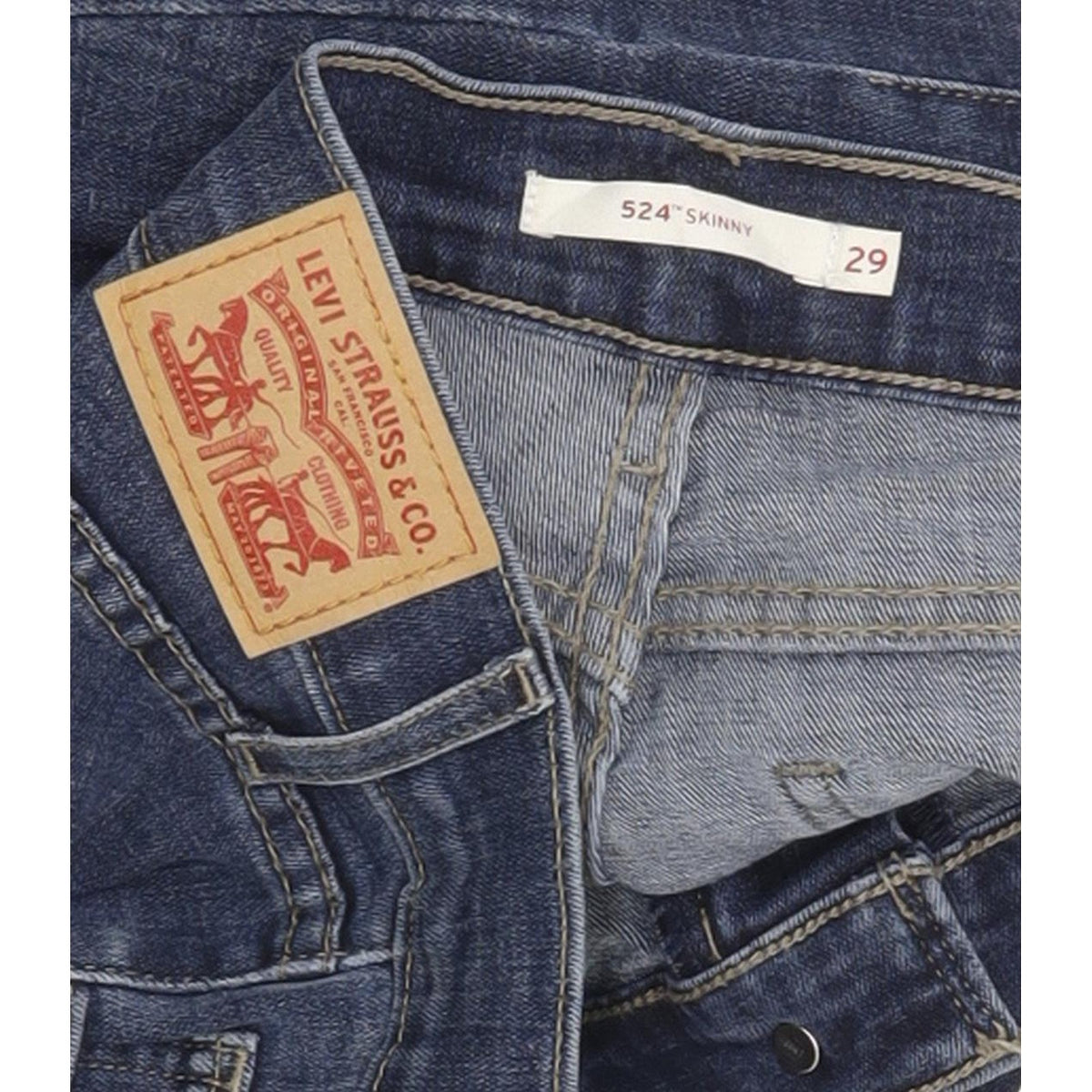 Levi's 524 Women Blue Skinny Slim Stretch Jeans W30 L32