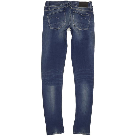 G-Star Lynn Women Blue Skinny Slim Stretch Jeans W30 L35