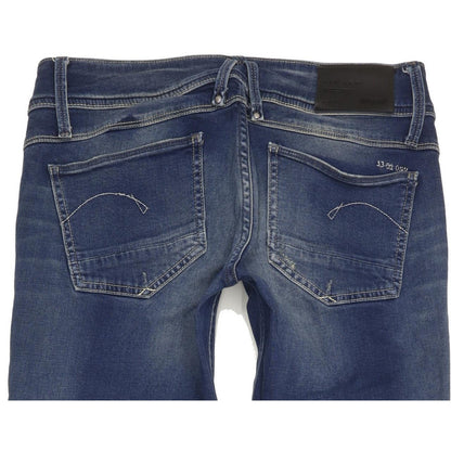 G-Star Lynn Women Blue Skinny Slim Stretch Jeans W30 L35
