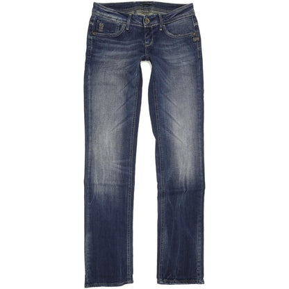 G-Star Attacc Women Blue Straight Slim Stretch Jeans W28 L34