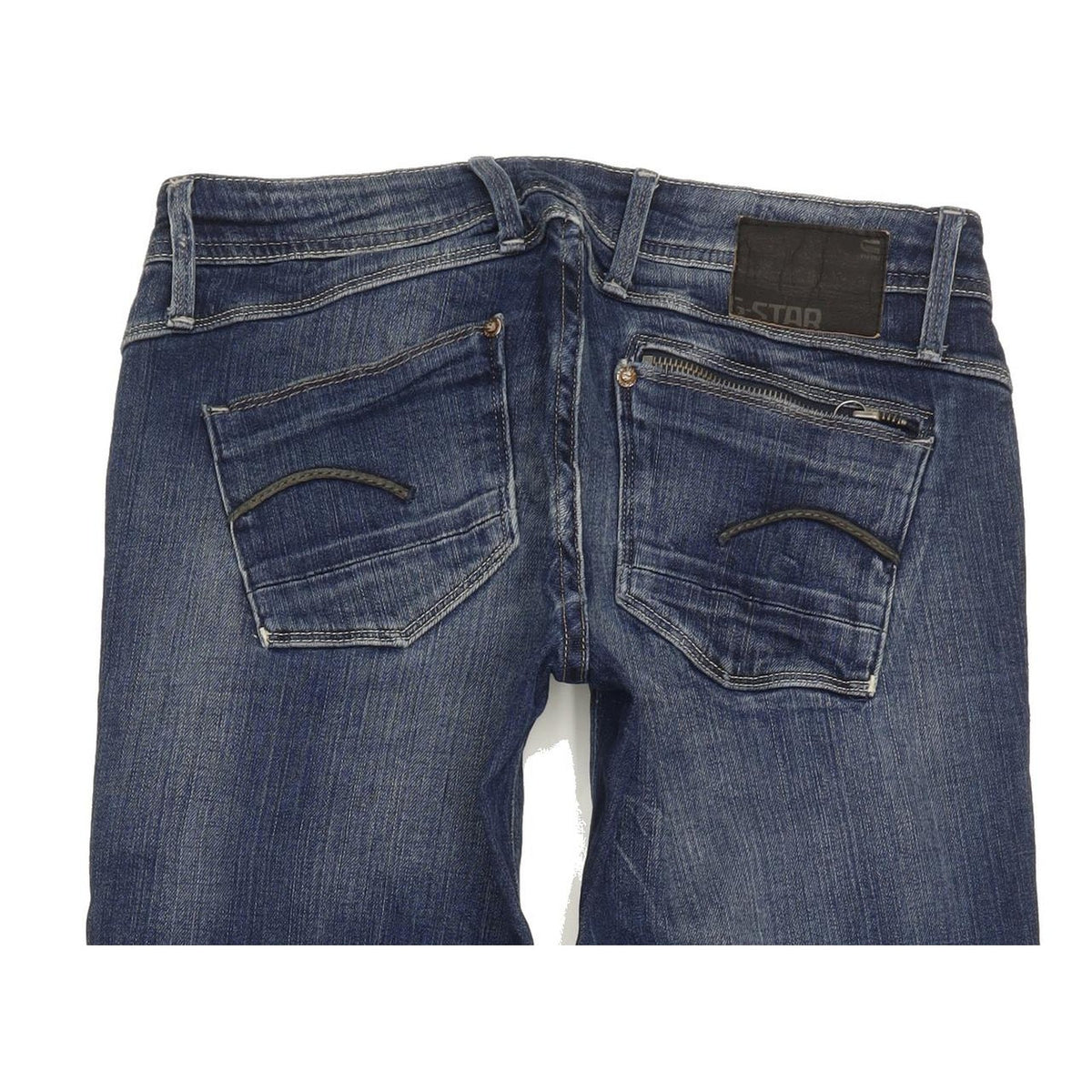 G-Star Attacc Women Blue Straight Slim Stretch Jeans W28 L34