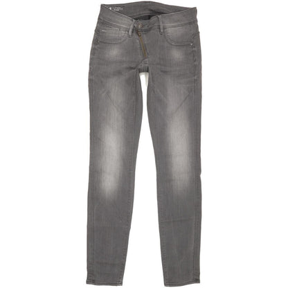 G-Star Lynn Zip Women Grey Skinny Slim Stretch Jeans W28 L32