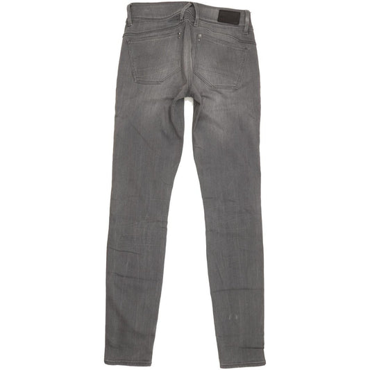 G-Star Lynn Zip Women Grey Skinny Slim Stretch Jeans W28 L32