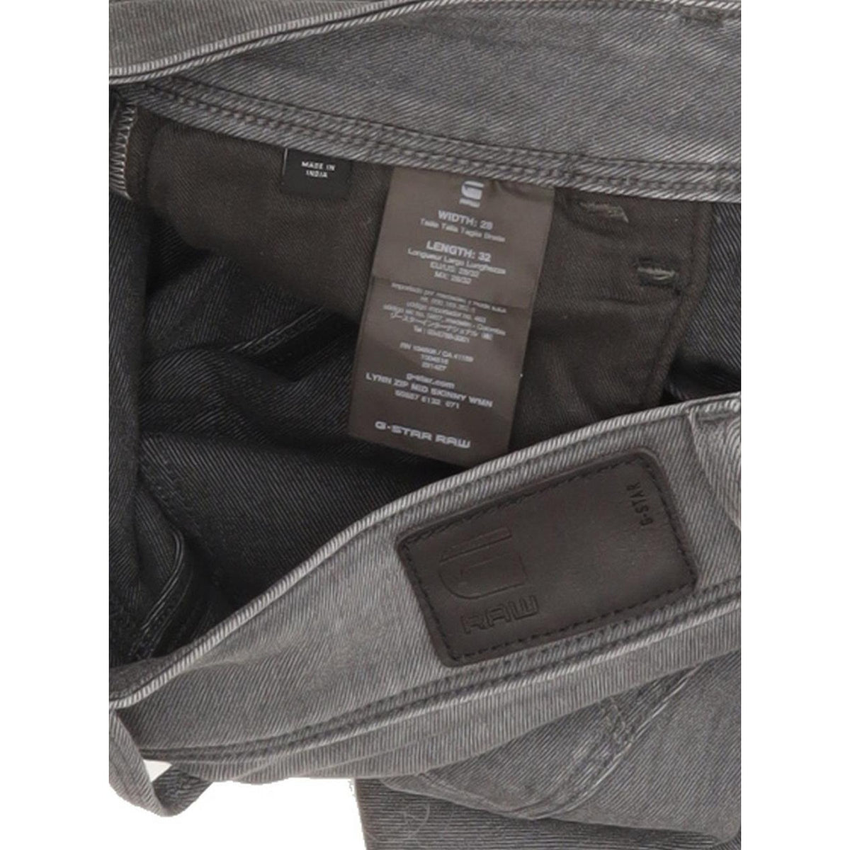 G-Star Lynn Zip Women Grey Skinny Slim Stretch Jeans W28 L32