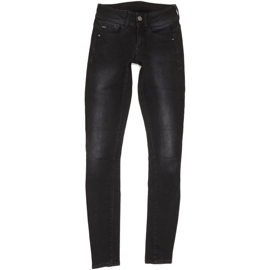 G-Star Lynn Mid Women Black Skinny Slim Jeans W27 L33