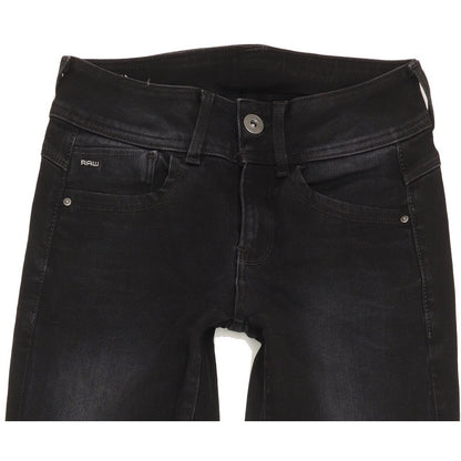 G-Star Lynn Mid Women Black Skinny Slim Jeans W27 L33
