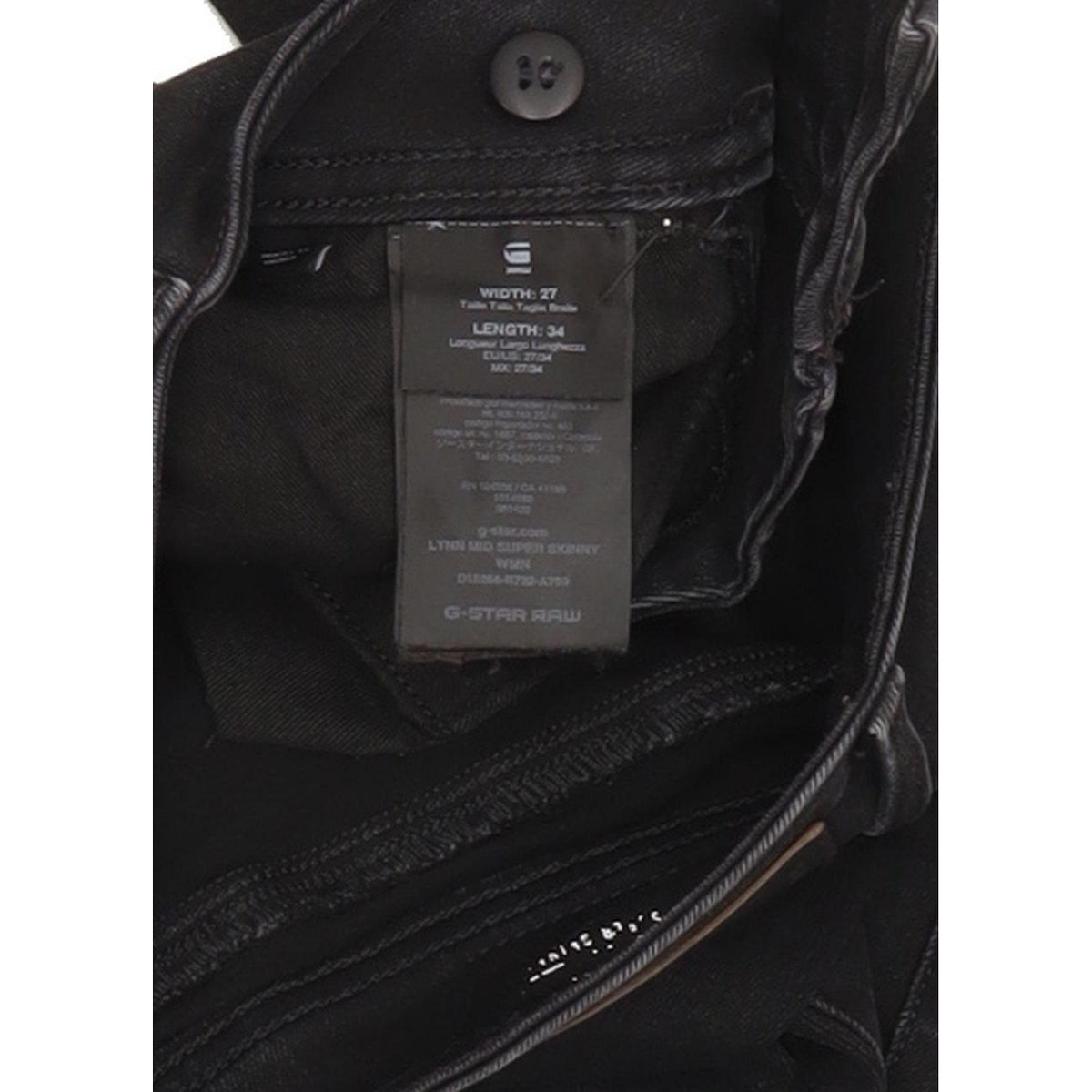 G-Star Lynn Mid Women Black Skinny Slim Jeans W27 L33
