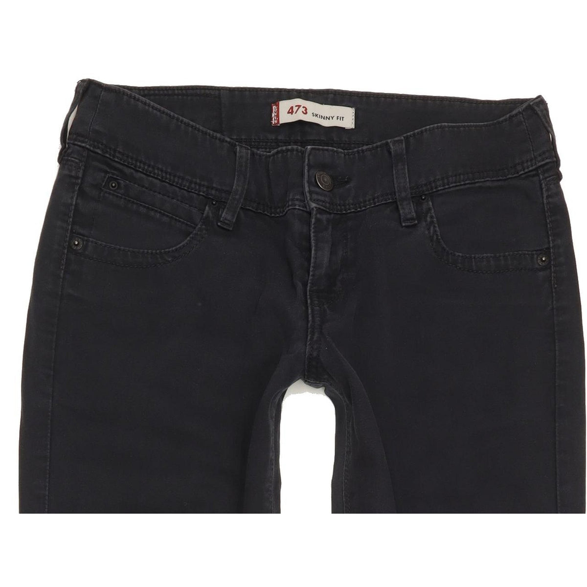 Levi's 473 Women Black Skinny Slim Stretch Jeans W30 L34