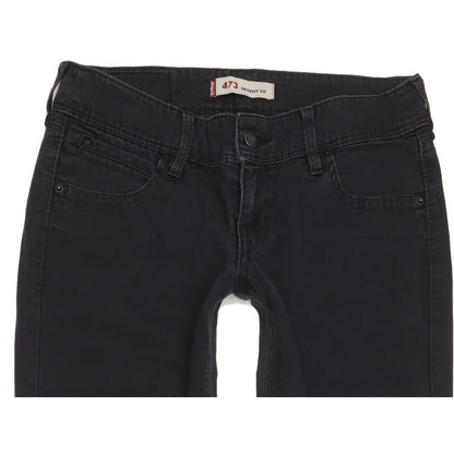 Levi's 473 Women Black Skinny Slim Stretch Jeans W30 L34