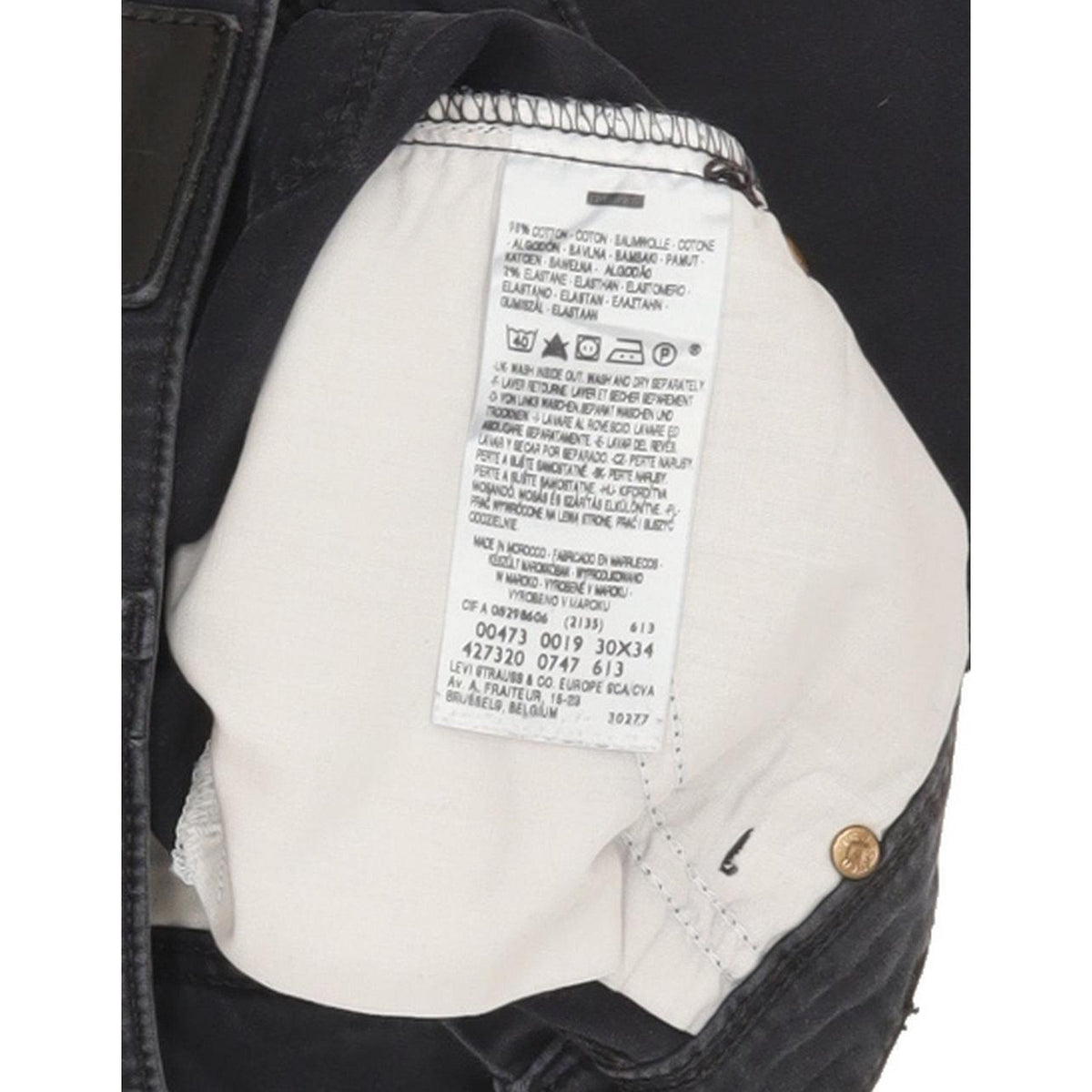 Levi's 473 Women Black Skinny Slim Stretch Jeans W30 L34