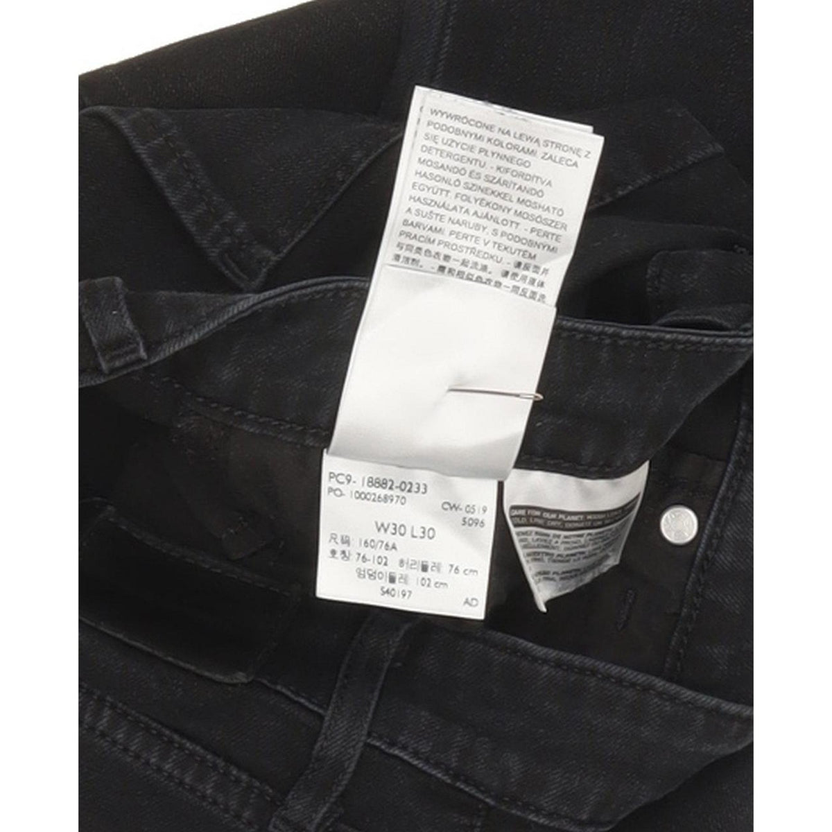Levi's 721 Black Skinny Slim Stretch Jeans High Waisted W30 L30