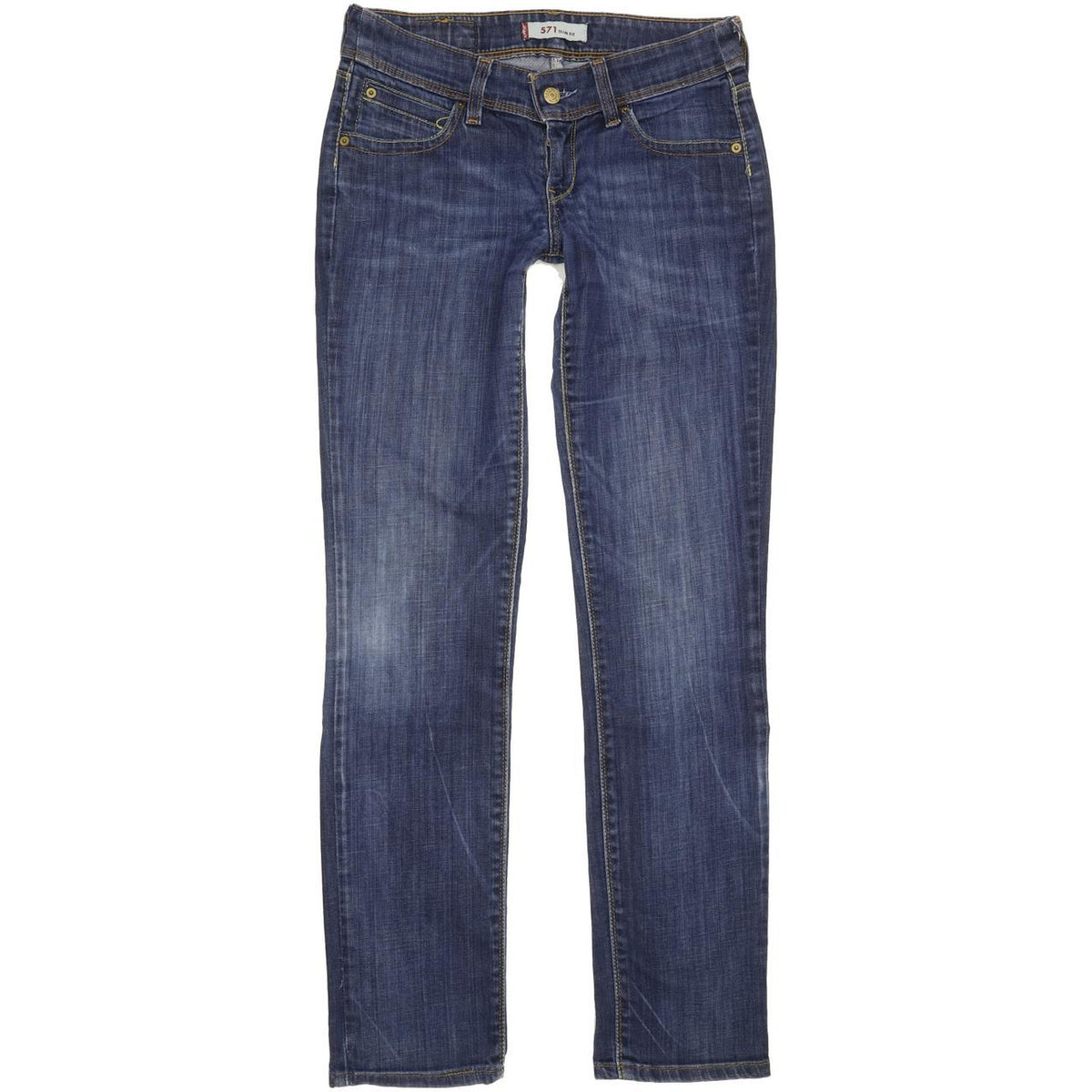 Levi's 571 Women Blue Straight Slim Stretch Jeans W29 L31