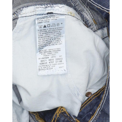 Levi's 571 Women Blue Straight Slim Stretch Jeans W29 L31