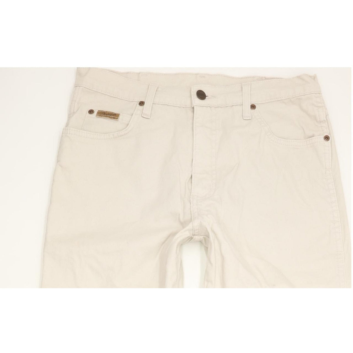 Wrangler Texas Men Beige Straight Regular Stretch Jeans W33 L33