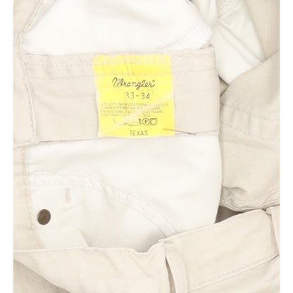 Wrangler Texas Men Beige Straight Regular Stretch Jeans W33 L33