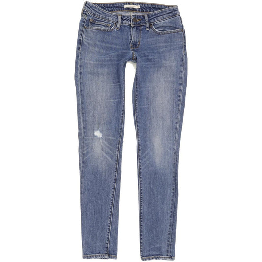 Levi's 711 Women Blue Skinny Slim Stretch Jeans W27 L30