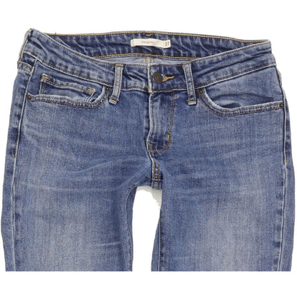 Levi's 711 Women Blue Skinny Slim Stretch Jeans W27 L30