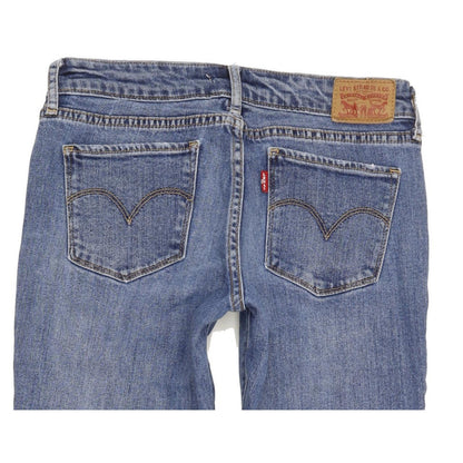 Levi's 711 Women Blue Skinny Slim Stretch Jeans W27 L30