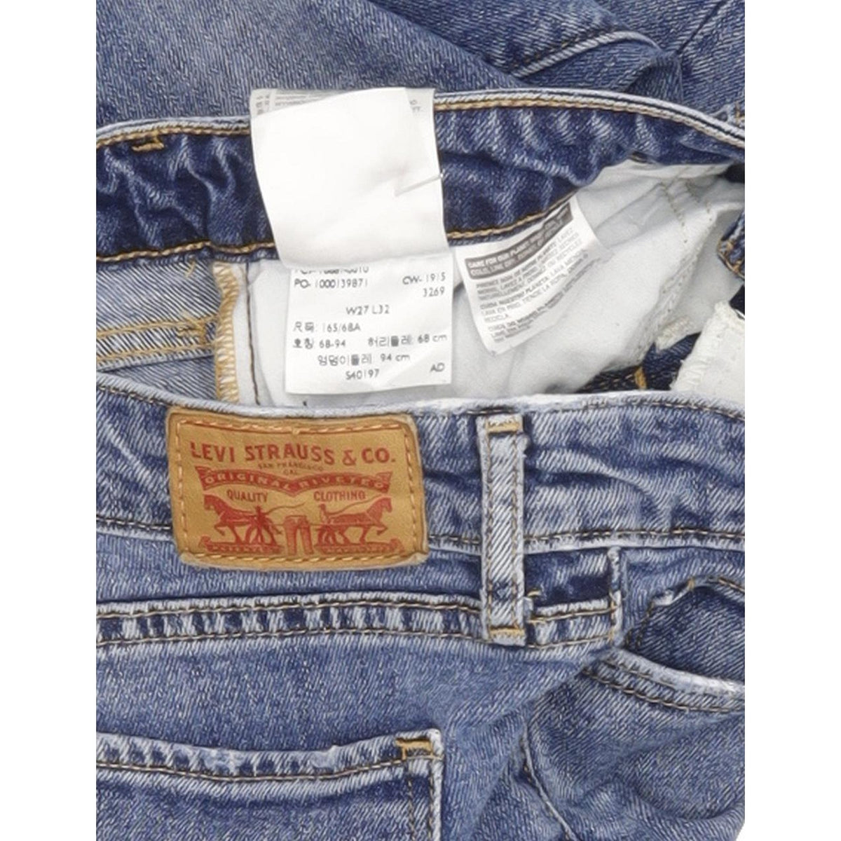 Levi's 711 Women Blue Skinny Slim Stretch Jeans W27 L30