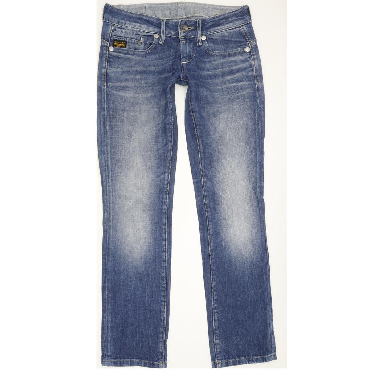 G-Star Midge Women Blue Straight Slim Stretch Jeans W27 L29