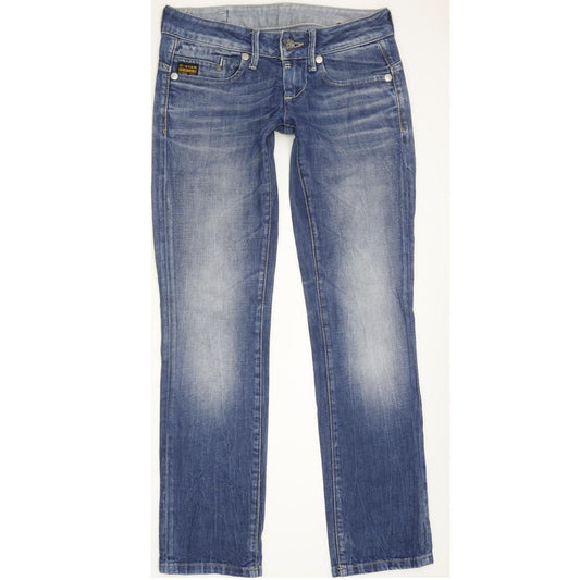 G-Star Midge Women Blue Straight Slim Stretch Jeans W27 L29